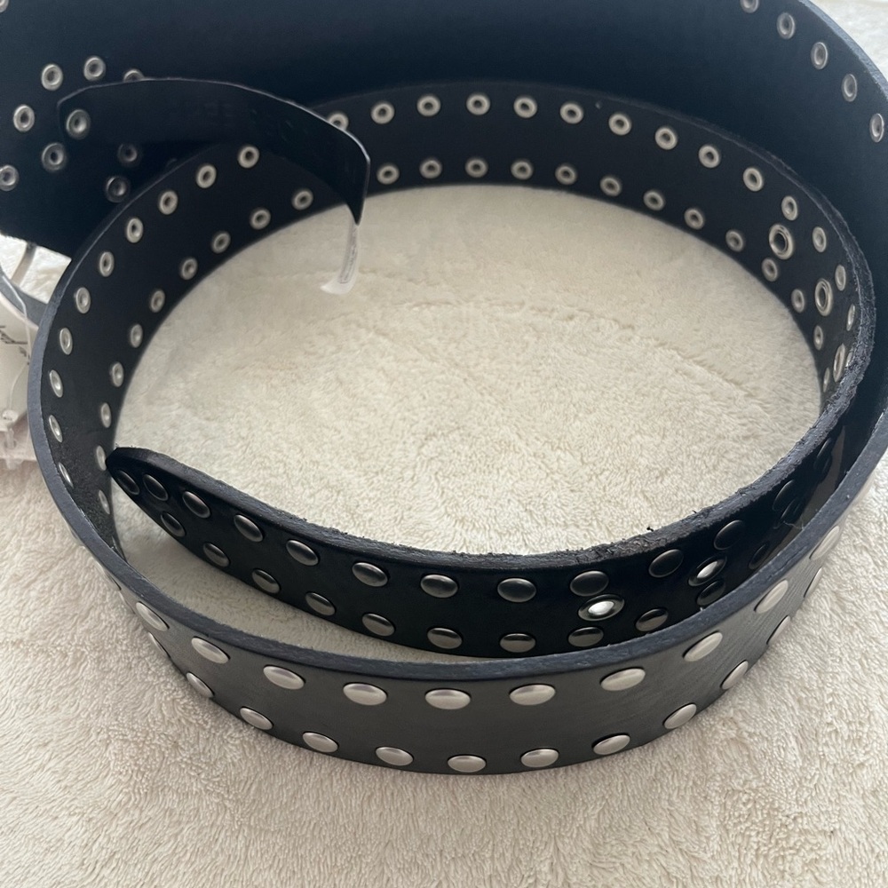 Free People Black Belt with Silver Accents - Picture 6 of 6